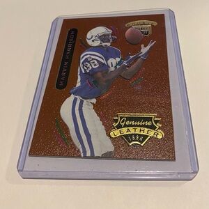 Marvin Harrison RC Rookie 1996 Playoff Contenders Genuine Leather Vintage